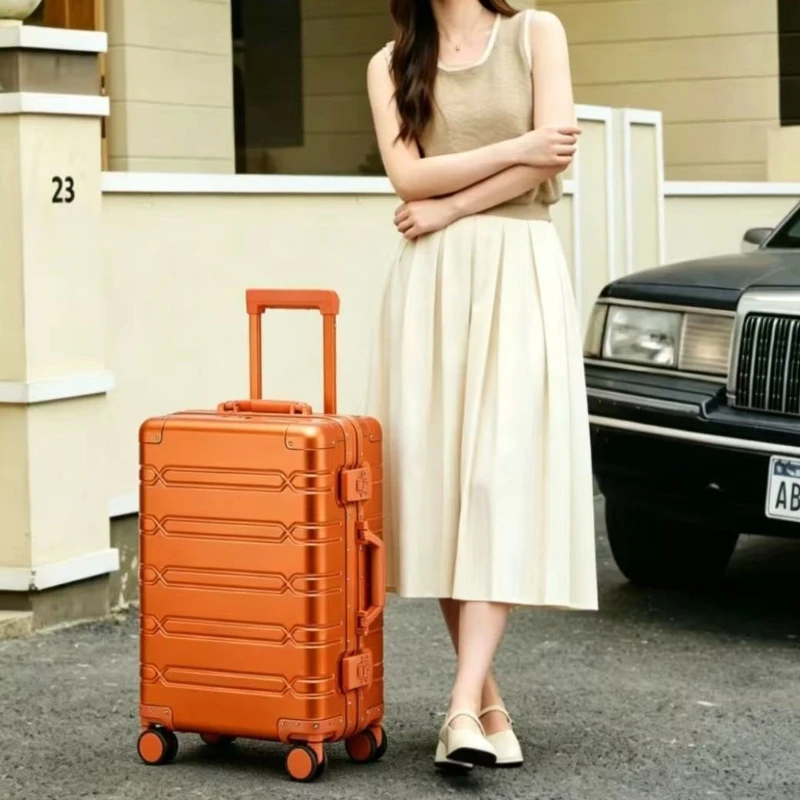 20-Zoll Luxus-Reisekoffer aus Aluminium-Magnesium-Legierung, Trolley-Koffer, Gepäck, Handgepäck Versand aus der EU