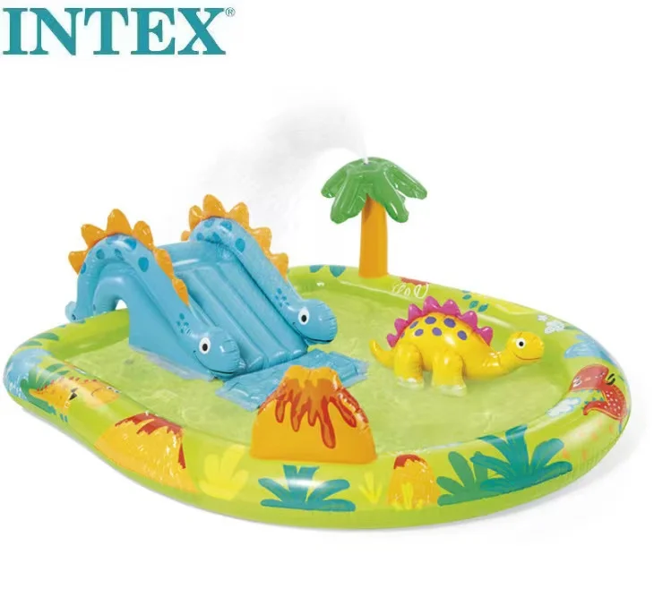 INTEX 57166 Volcanic Island Dinosaur Park Pool Children\'s slide pool Inflatable water slide pool