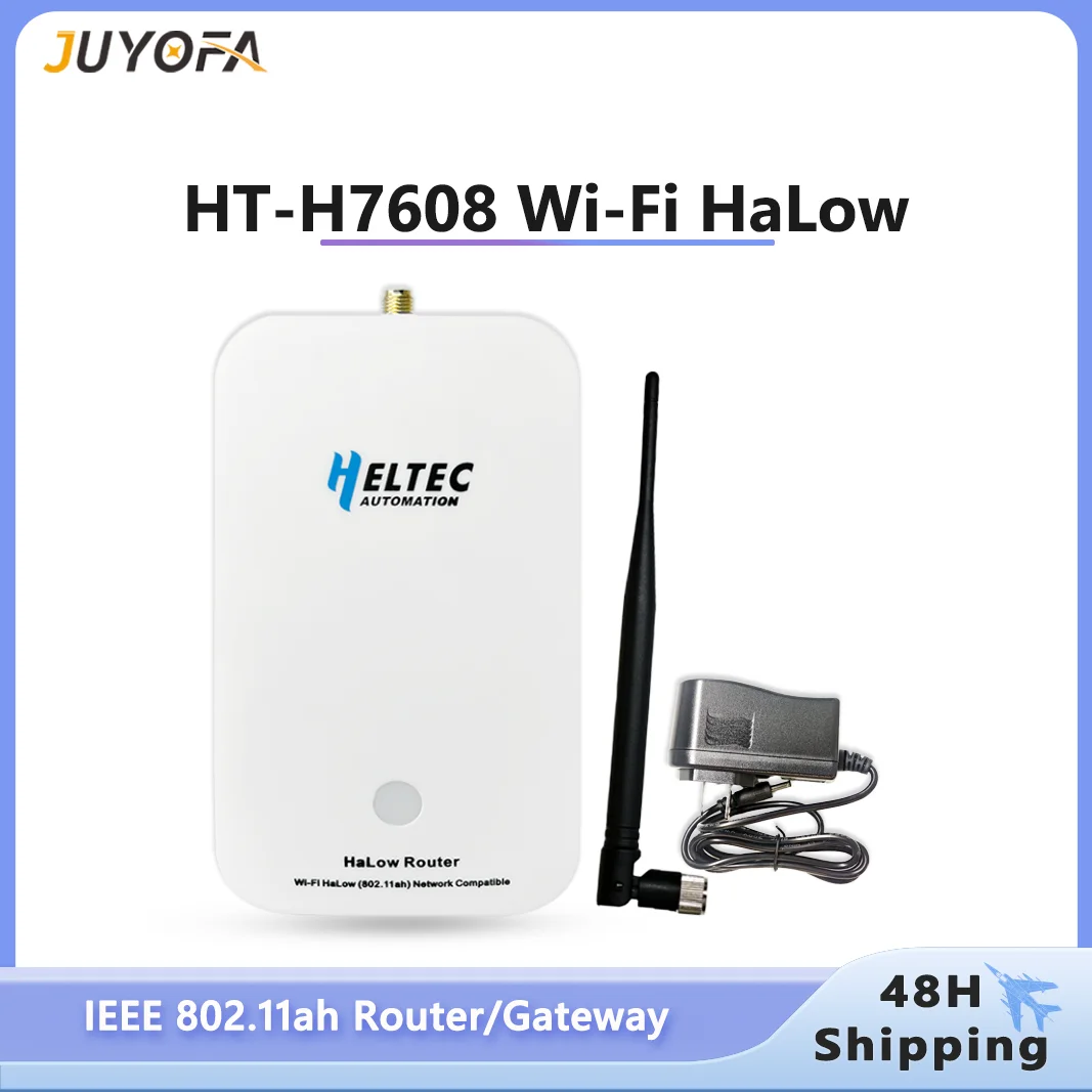 

HT-H7608 Heltec Wi-Fi HaLow Маршрутизатор Шлюз на большие расстояния/высокоскоростная передача данных поддерживает Wi-Fi и Ethernet 902-928 МГц