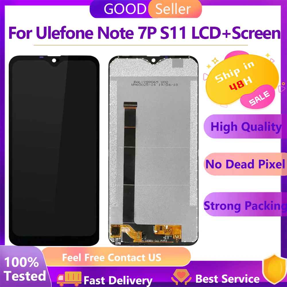 Original For Ulefone Note 7 LCD Display Touch Screen Digitizer Phone Parts For Ulefone Note 7P S11 Display Screen LCD Parts