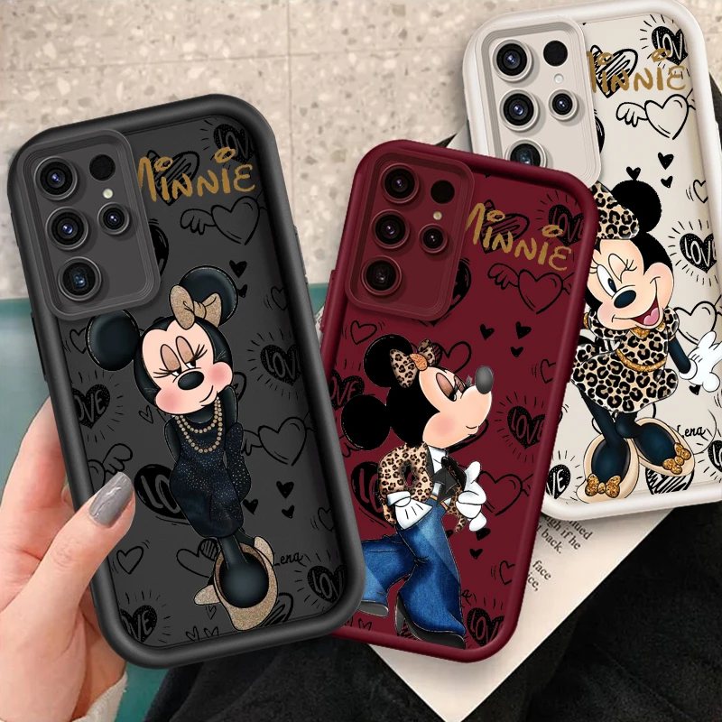 

Disney Mickey Minnie Funny For Samsung Note 20 S24 S23 S22 S21 S20 Ultra Plus FE A25 A23 A22 A15 A31 5G Eye Ladder TPU