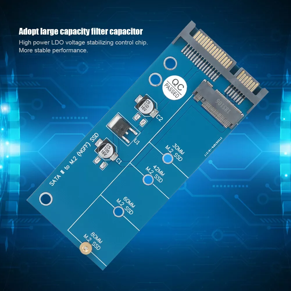 M.2 NGFF SSD To SATA 3 3.0 Adapter Card Converter B B&M Key Protocol Solid State Disk Drive 2230 2280 2242