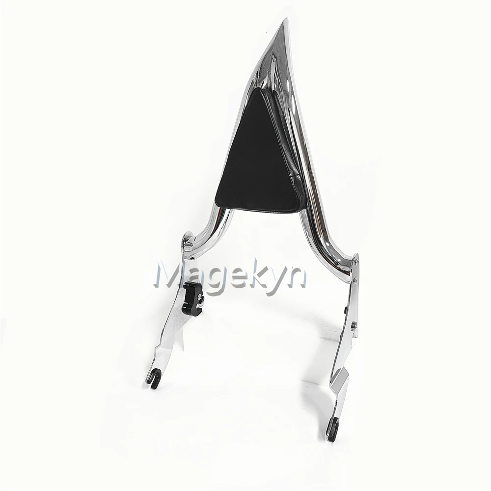 

Magekyn Chrome Passenger Sissybar Sissy Bar Backrest for Harley 2009 - 2024 Road King Street Glide Touring CVO High Quality
