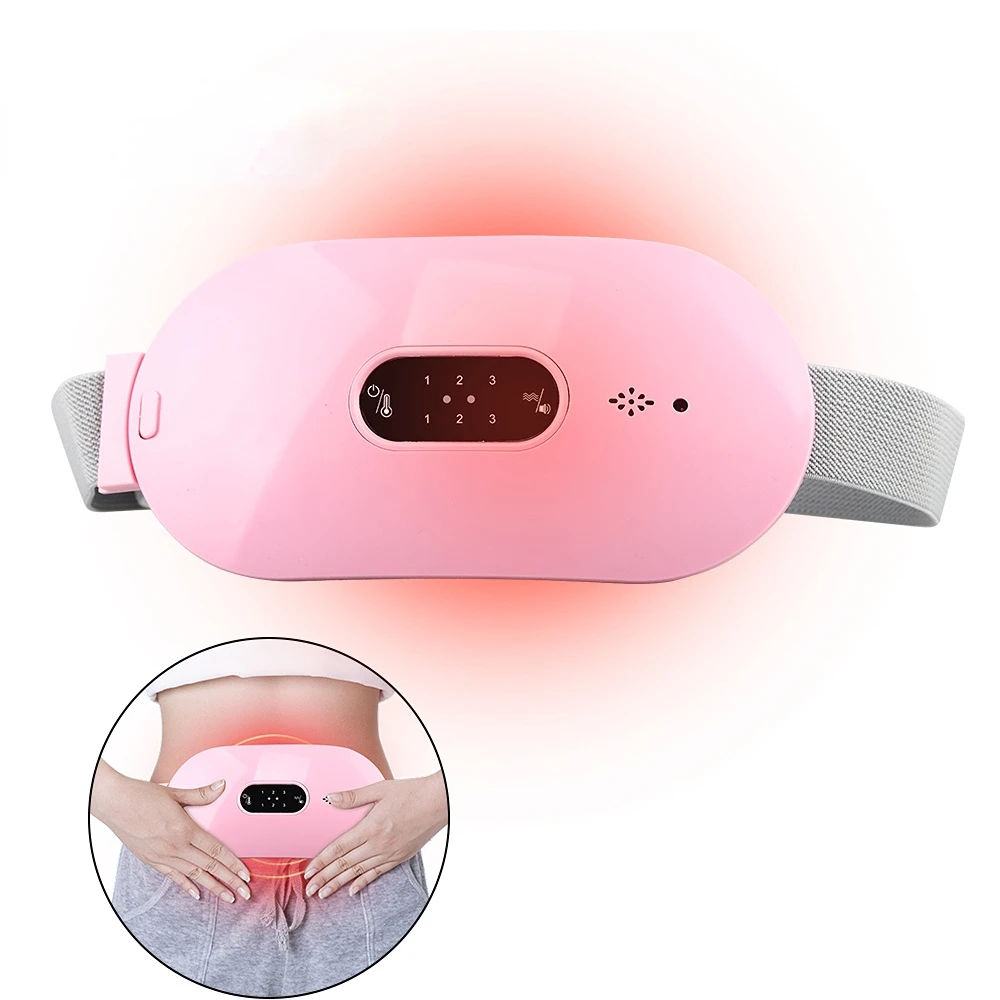 

Portable Women Period Cramp Massage Wireless Menstrual Heating Pad Back Pain Massager Impulse Period Pain Relief Device