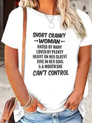 Modne t-shirty z prosta litera nadrukiem Blessyuki damskie nowe miękka bawełniana Plus Size zwykłe koszulki damskie koszulki w stylu Harajuku na co dzień