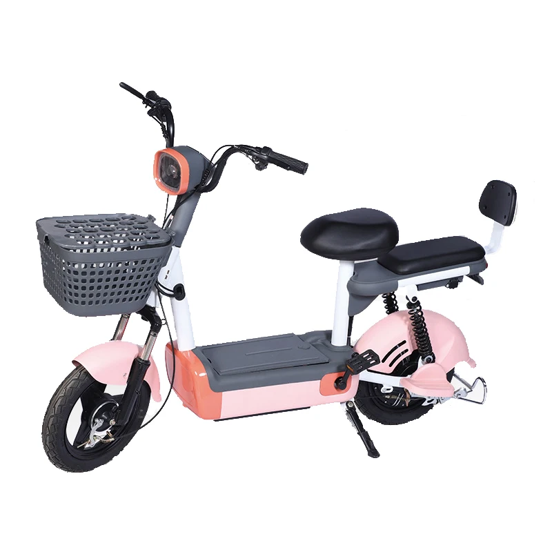 Electric bicycles are convenient for shopping and have enough storage space to carry groceries