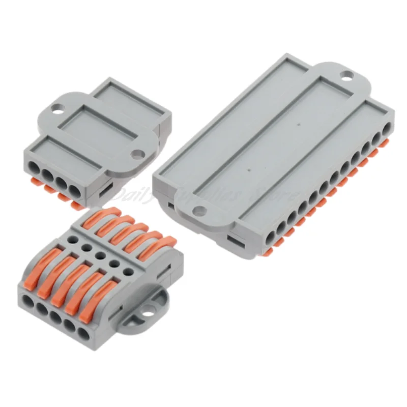 28-12AWG Mini Wire Electrical Connectors 2-12 Pins Fast Universal Compact Conductor Wiring Cable Push-in Butt Terminal Block For