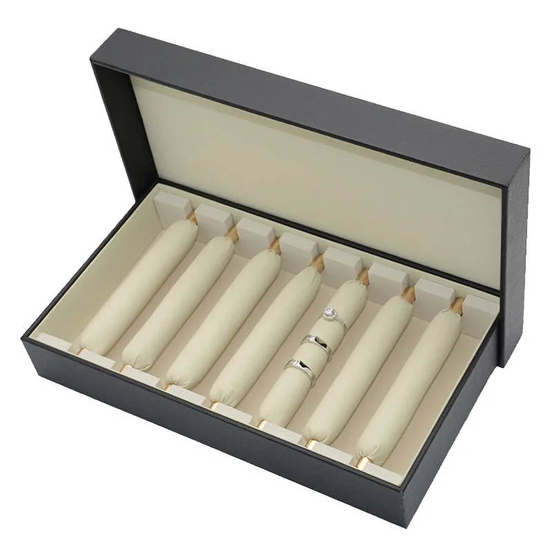 

Leather Ring Tray Travel Luxury Ring Storage Pallet Large Capacity Jewelry Display Tray Exhibitor Organizer Jewelry Supplies