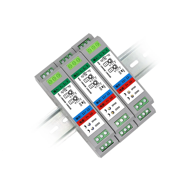 DC Current Input Isolation Transmitter 2500V AC Isolation DIN Rail Mount 0.1% High Precision & Customizable Parameters