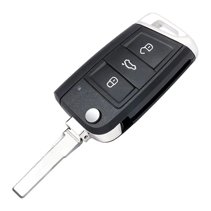 Diykey-キーレスゴフォブなしのフリップリモートキー、p/n: 5e0959752d、5e0 959 752、434mhz、skoda Rapid Octavia mk3 2013、3B用mqb48チップ