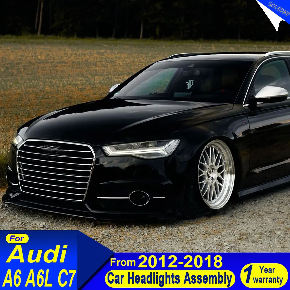 

Car Head Lamp For Audi A6 C7 LED Headlight 2012-2018 A6L Upgraded Front Led DRL Turn Signal Lights Plug And Play Accessories