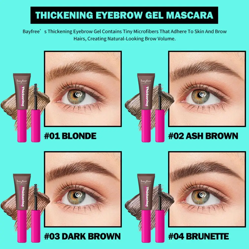 Maquiagem de Gel De Sobrancelha Impermeável, Gel De Mascara De Espessamento, Longa Duração Extrema Espera, Cola De Sobrancelha Tintada, Preencha