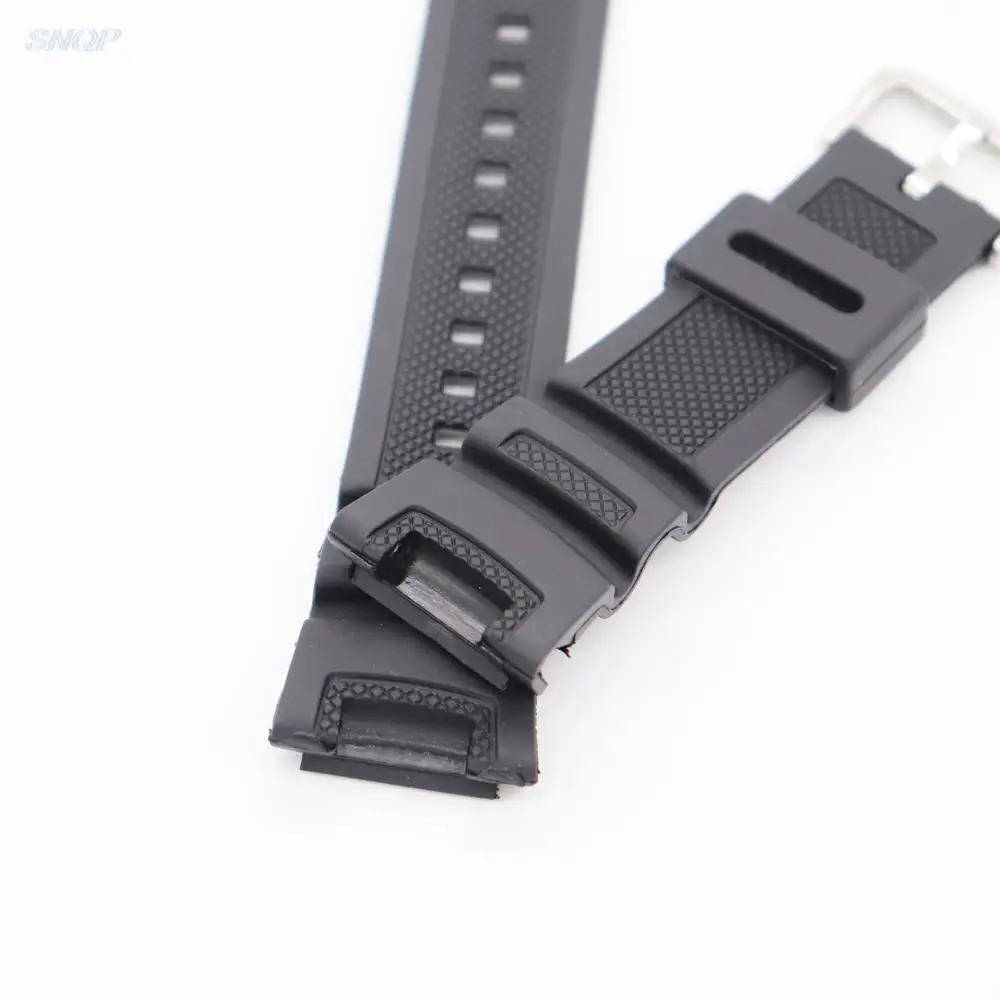 Black Sport Silicone Strap For SGW-100 SGW100 Smart Watch Waterproof Black Wristbands Stainless Steel Buckle Wriststrap