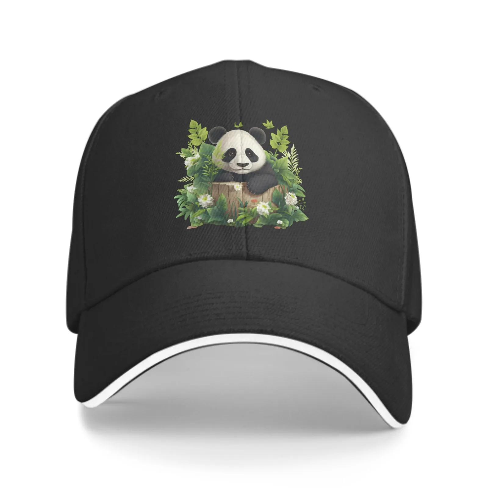 Curious Panda-Gorra de béisbol para hombre y mujer, gorro de pesca ajustable, estilo Hip Hop, ideal para viajes al aire libre, cuatro estaciones