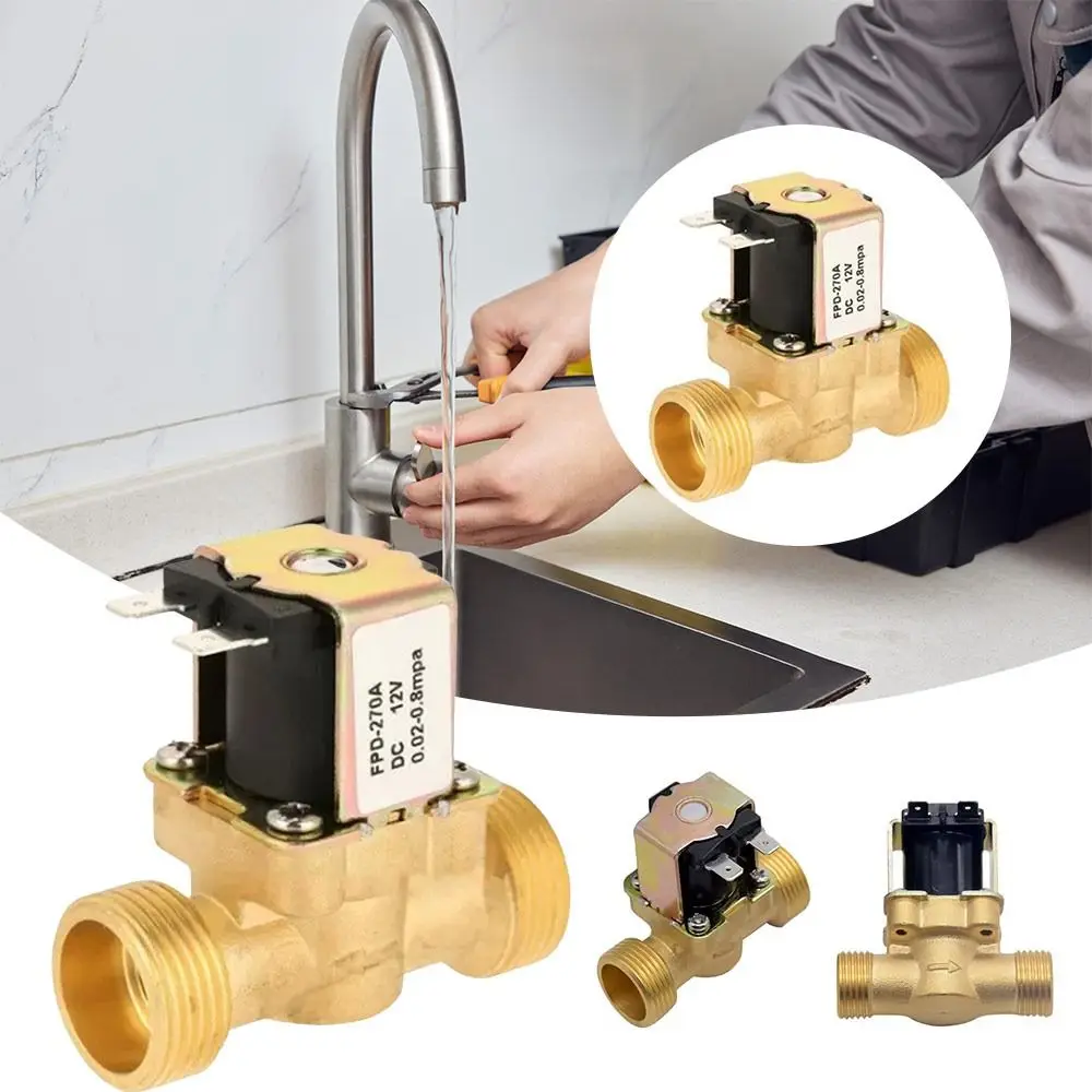 

3/4 "1/2" Электрический электромагнитный магнитный клапан DC 24 В AC 220 В DC 12 В Нормально закрытый латунный впускной электромагнитный клапан Электрический клапан
