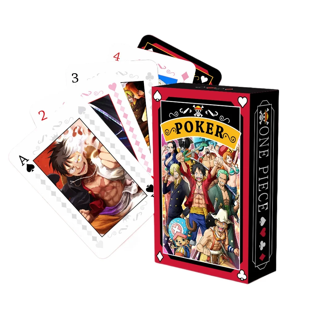 Anime Poker Toy ONE PIECE Game Cards Luffy Zoro Cosplay Hardcover Collection Gift