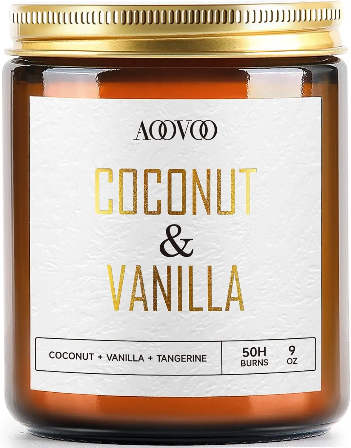 Coconut Vanilla Scented Candle 9 oz Aromatherapy Soy Wax for Home Fragrance Relaxation
