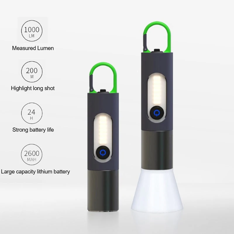 높은 루멘 LED 충전식 손전등, 4 가지 모드 조명 투광 조명, 토치 야외 캠핑에 적합