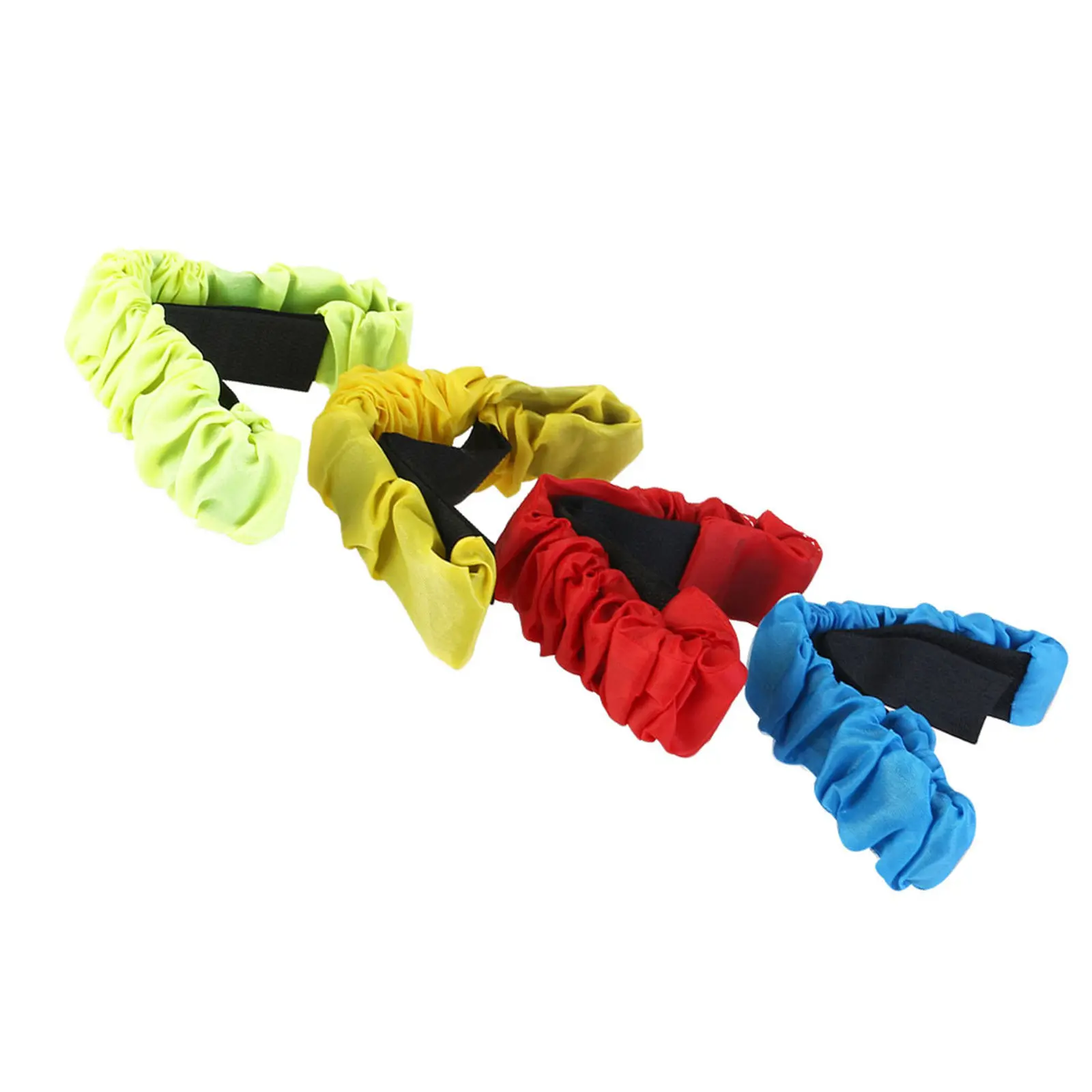 4Pcs Elastic Running Bands Three-Leg Tie Ropes Adjustable for Outdoor Race Games Sports School Fun Activities Three-Legs Ropes