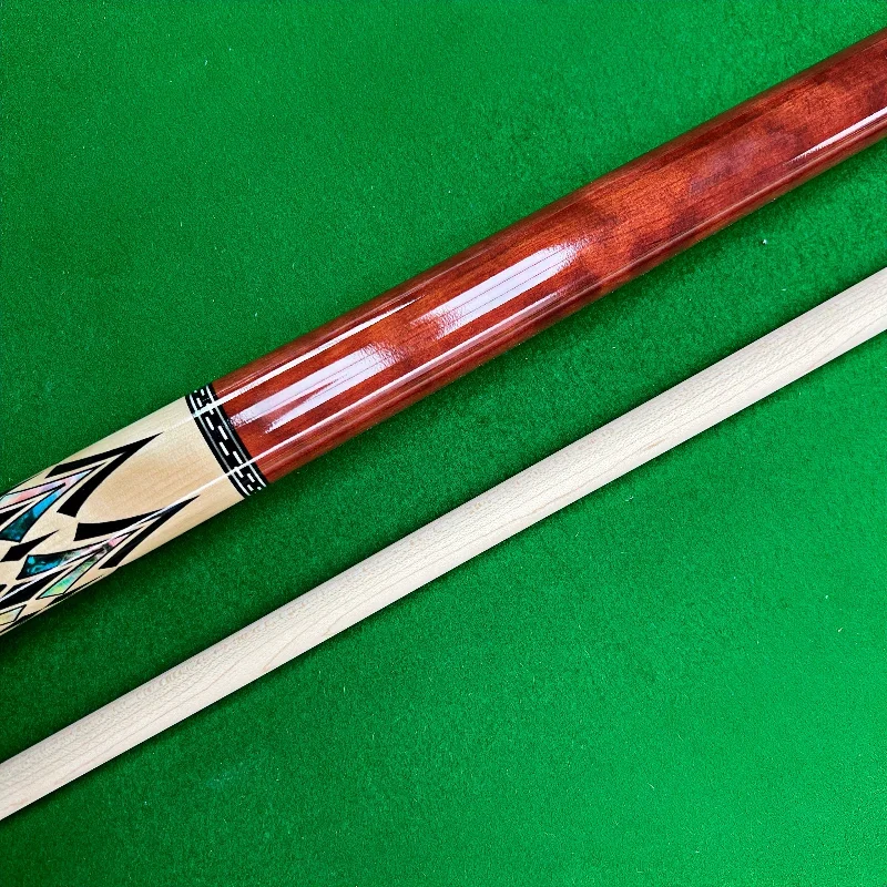 High-Quality Maple Pool Cue with Exquisite Gloss Finish and Premium Shock-Absorbing Rubber Butt Cap - Nine Ball Cue Stick