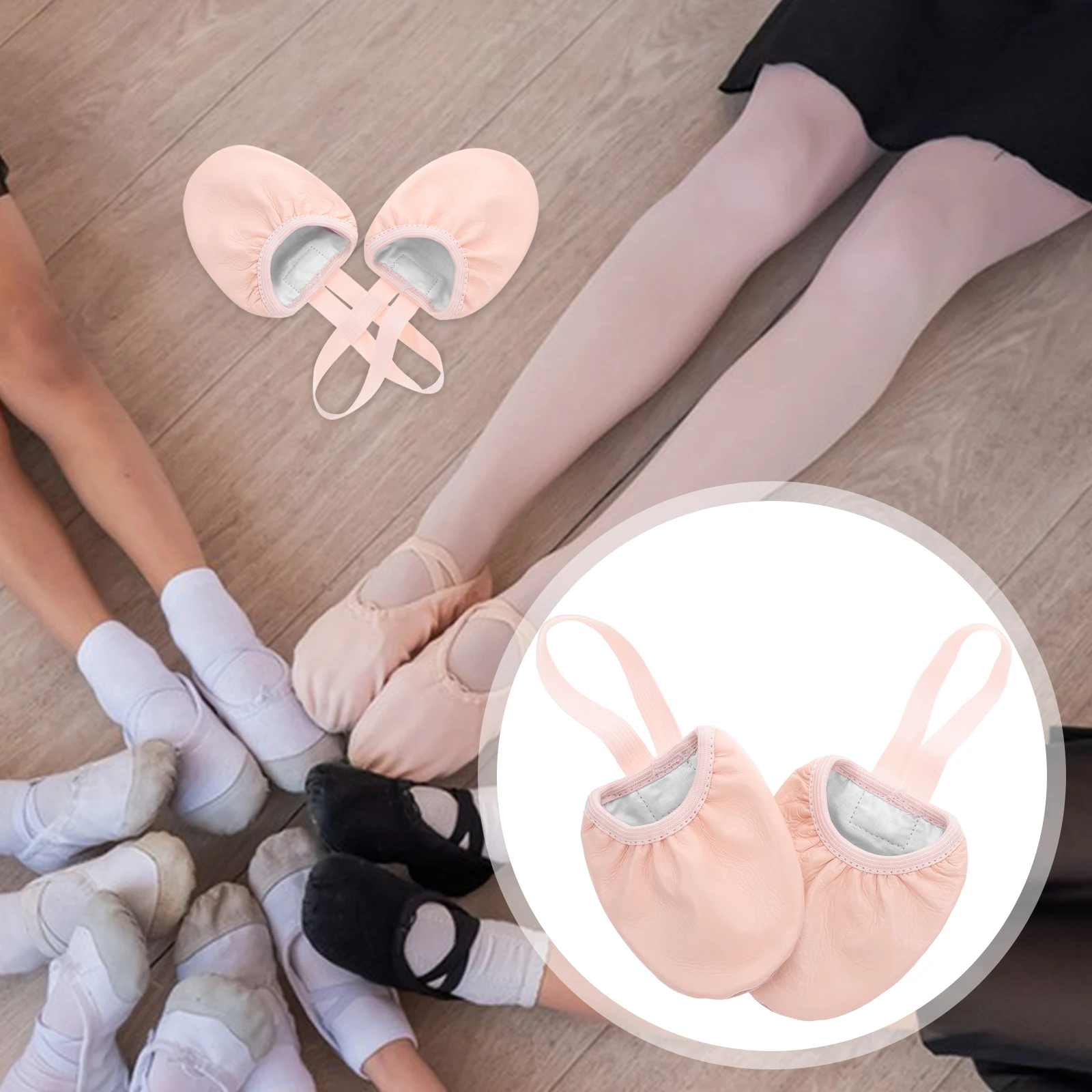 

1Pair Professional Half Toe Dancing Shoes Elastic Band Ballet Shoes Training Yoga Folking Modern Jazz Ballroom Dance