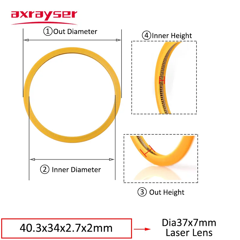 Laserdichtungsring Precitec ProCutter & LightCutter O-Ring Dichtung Schutzfenster Fokussierlinse Teil 37*7/30*5 DR P0595–59131 – Detail 5