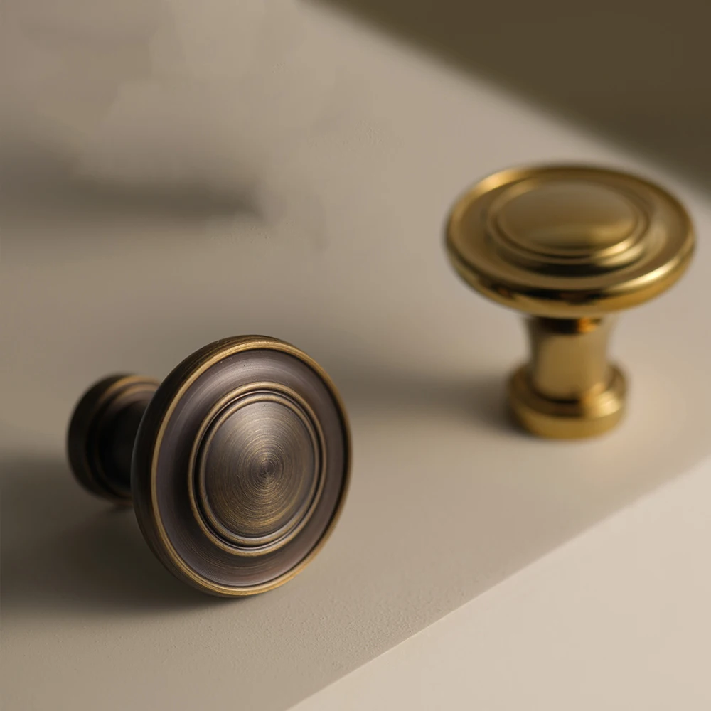 Solid Brass Handle Superior Quality Wardrobe Cabinet Round Drawer Knob Mushroom Type Porcelain Bling Single Hole Handle