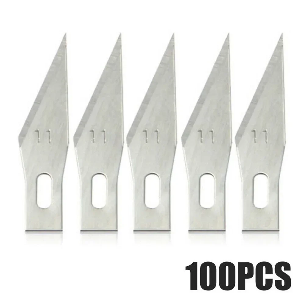 Imagem -06 - Metal Bisturi Faca Gravação Lâminas de Faca Escultura de Madeira Faca de Substituição de Lâmina Escultura Cirúrgica Ferramentas de Corte 100 Pcs 50 Pcs 20 Pcs