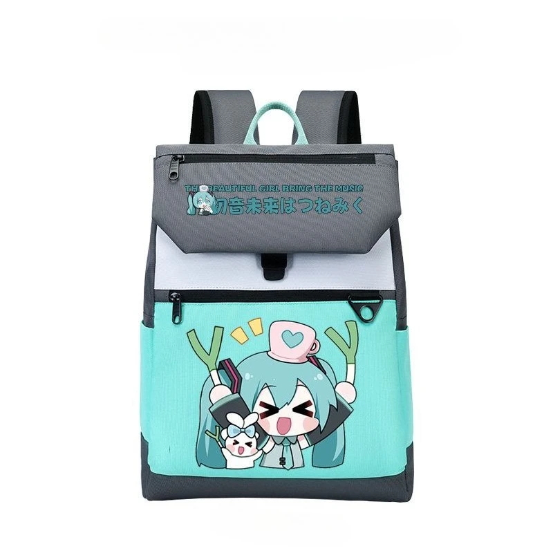 New Hatsune Miku anime kawaii schoolbag children's burden-reducing spine protector large-capacity lightweight backpack gift