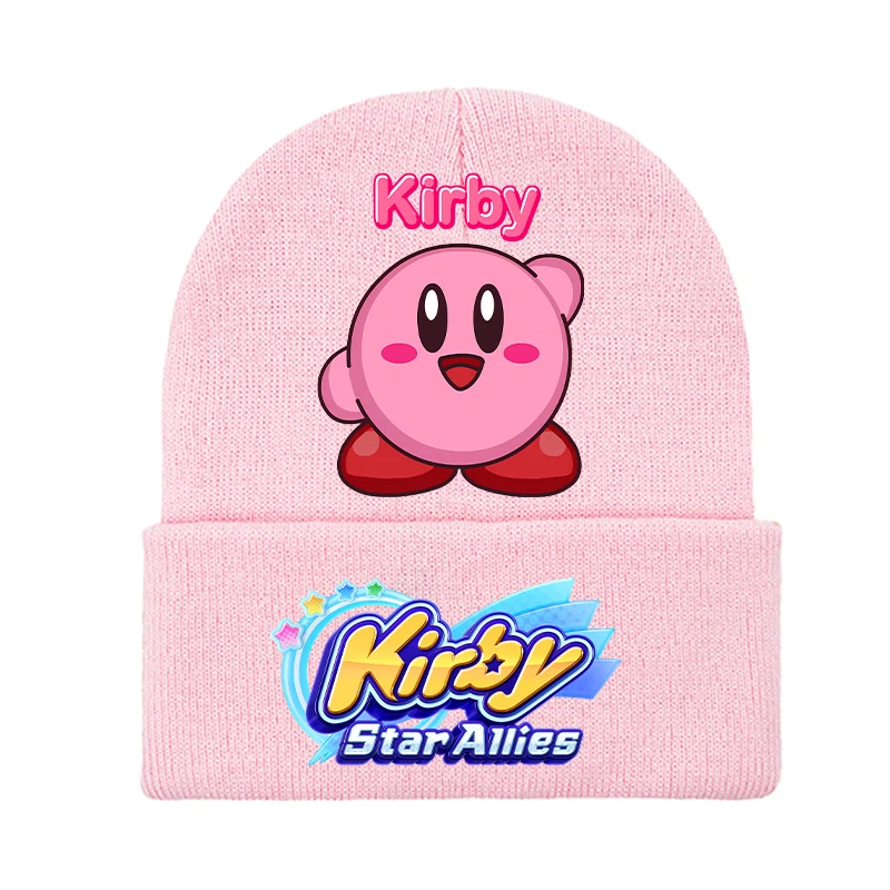 Star Kirbys Kid Knitted Hat Game Cartoon Girl Beanie Outdoor Casual Warm Fashion Hundred Take Knitted Cap Anime Child Adult Gift