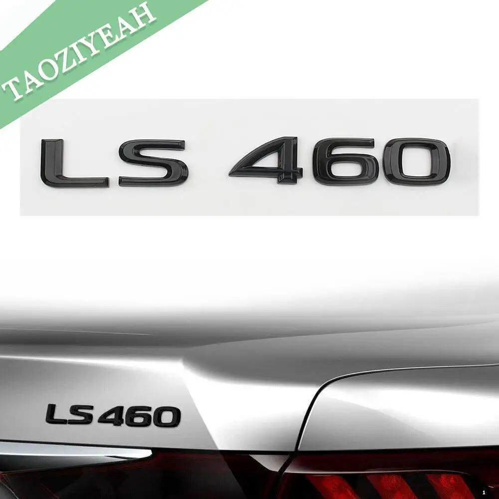 For LS460 LS 460 Rear Turnk Letter Badge Emblem Replace Sticker Gloss Black New