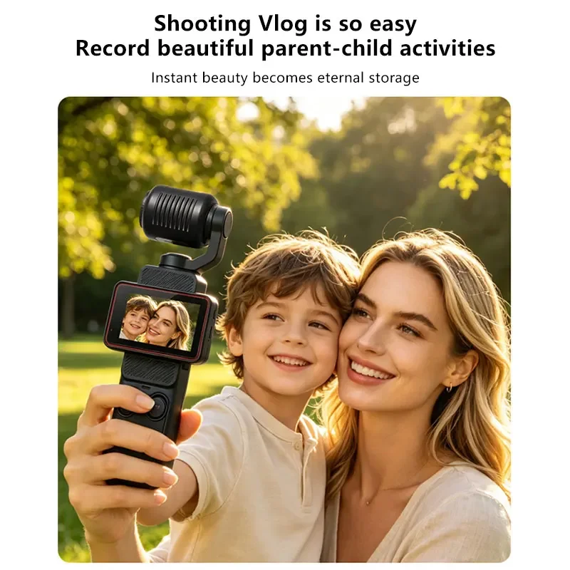 Lenovo 4K Handheld-Gimbal-Kamera mit WLAN-Übertragung, Bildstabilisierung und HD-Drehbildschirm für Reisen und Outdoor-Vlogging – Detail 10