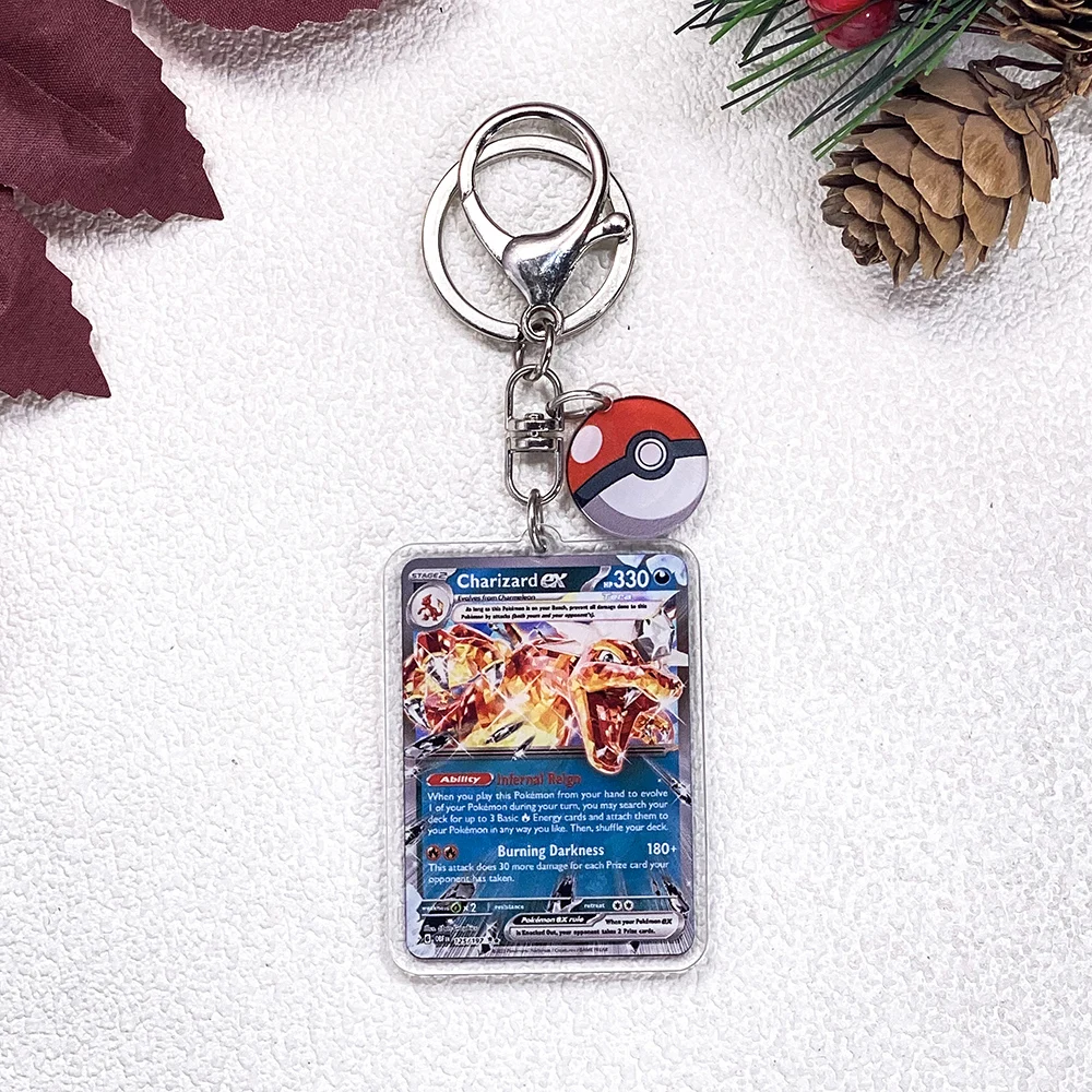 Pokémon Pikachu Bulbasaur Eevee Squirtle Niedlicher Schlüsselanhänger, Zubehör, Acryl-Anhänger, Anhänger für Tasche, Schlüsselhalter, Rucksack-Dekoration – Detail 13