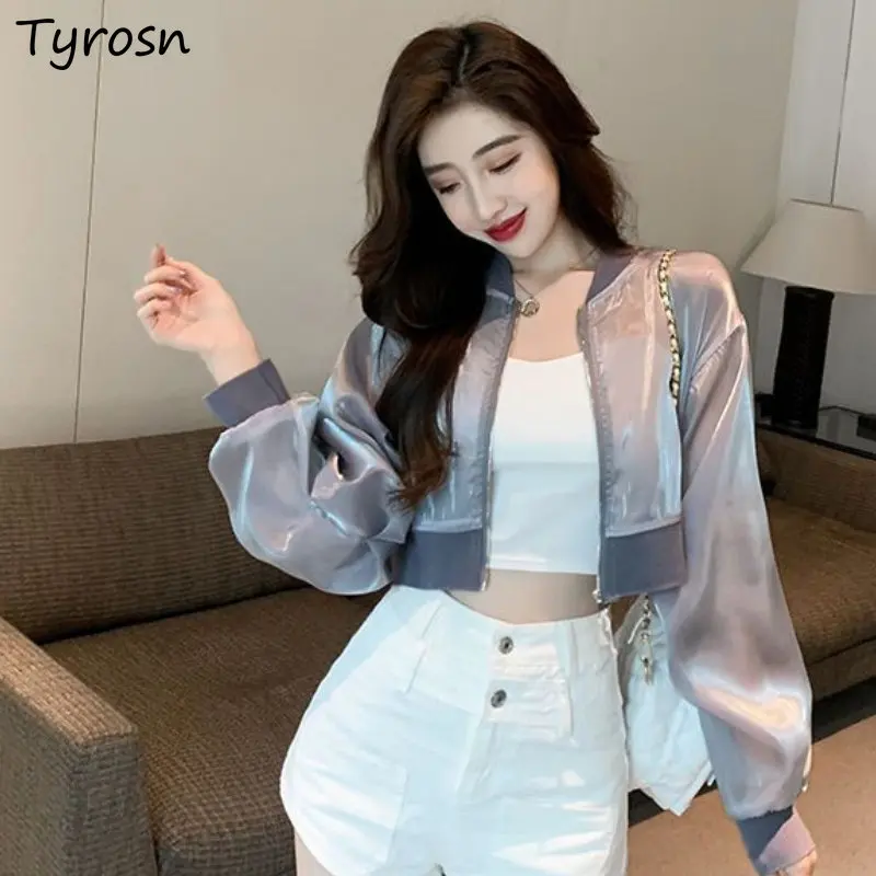 

Jackets Women Summer Design Sun-proof Solid Simple All-match Leisure Loose Tender Elegant Outwear Ladies Korean Style Sheer Cozy