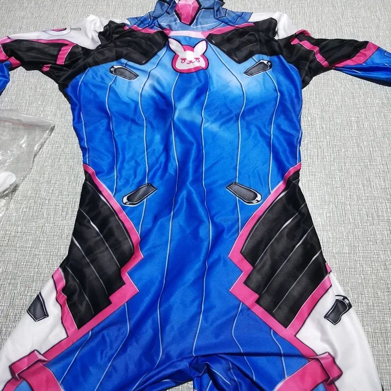 Volwassenen Kinderen Klassieke D. Va Superheld Cosplay Kostuum Bedrukt Dva Halloween Bodysuit Zentai Pak