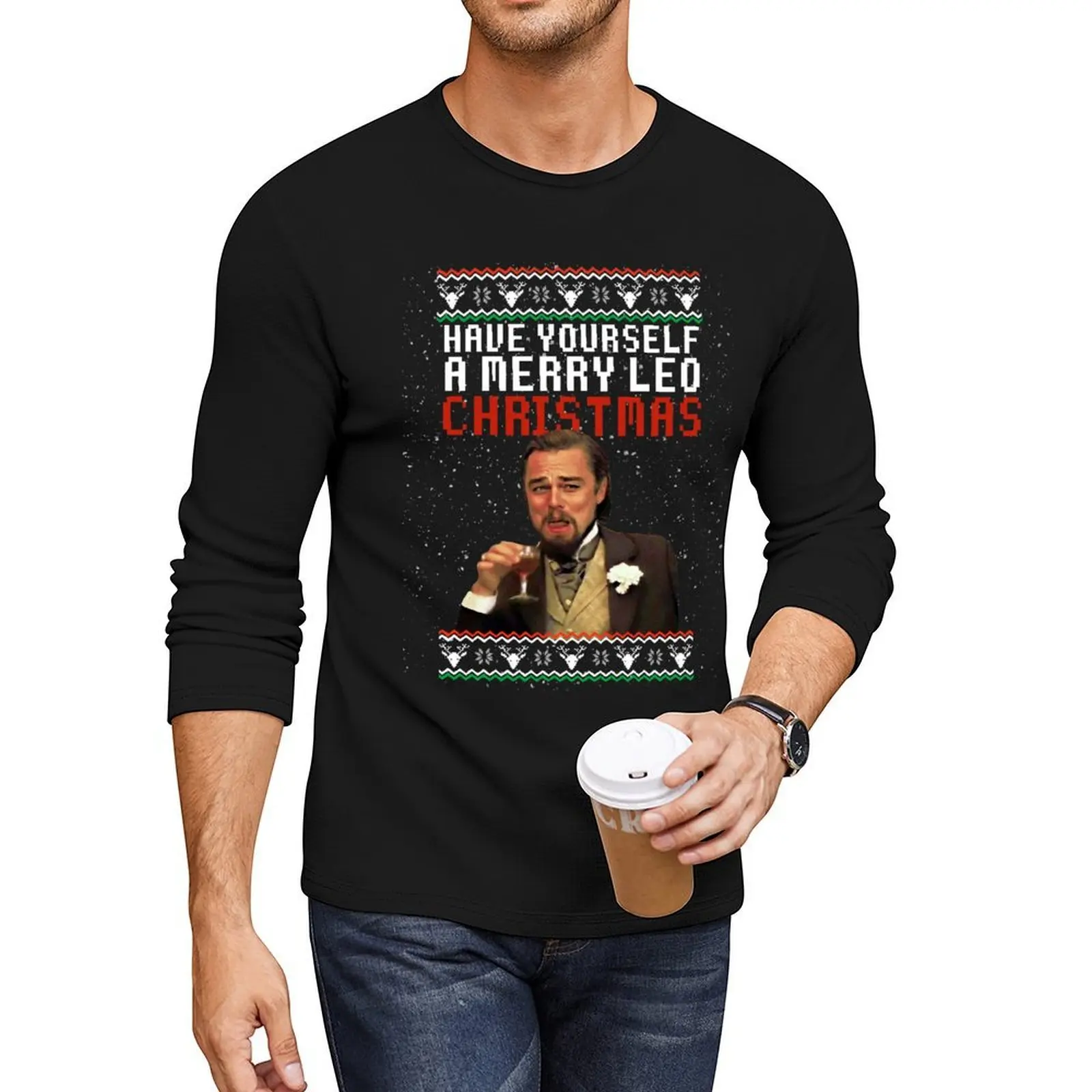 

Длинная футболка Have Yourself A Merry Leo Christmas Funny Meme, толстовка, винтажная футболка, футболки с рисунком, мужская одежда