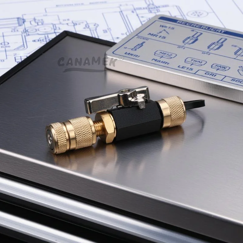 Versatile Valve Core Removal Tool with Dual Valve Vacuum Rated for HVAC Repair Specialists