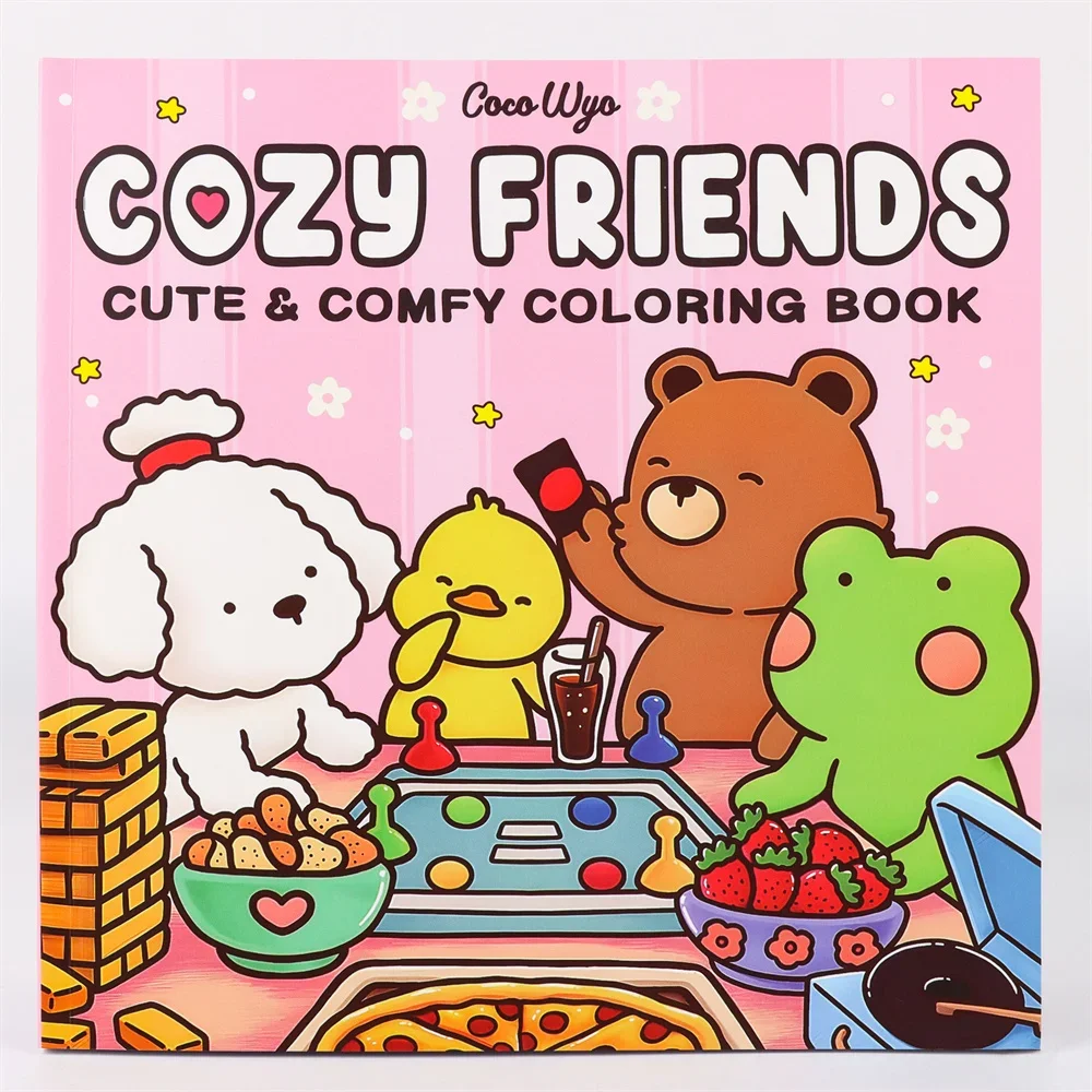 Halloween Coloring Book COZY FRIENDS Coloring Book For Adults And Teens Featuring Adorable Creepy Creatures for Halloween Gifts