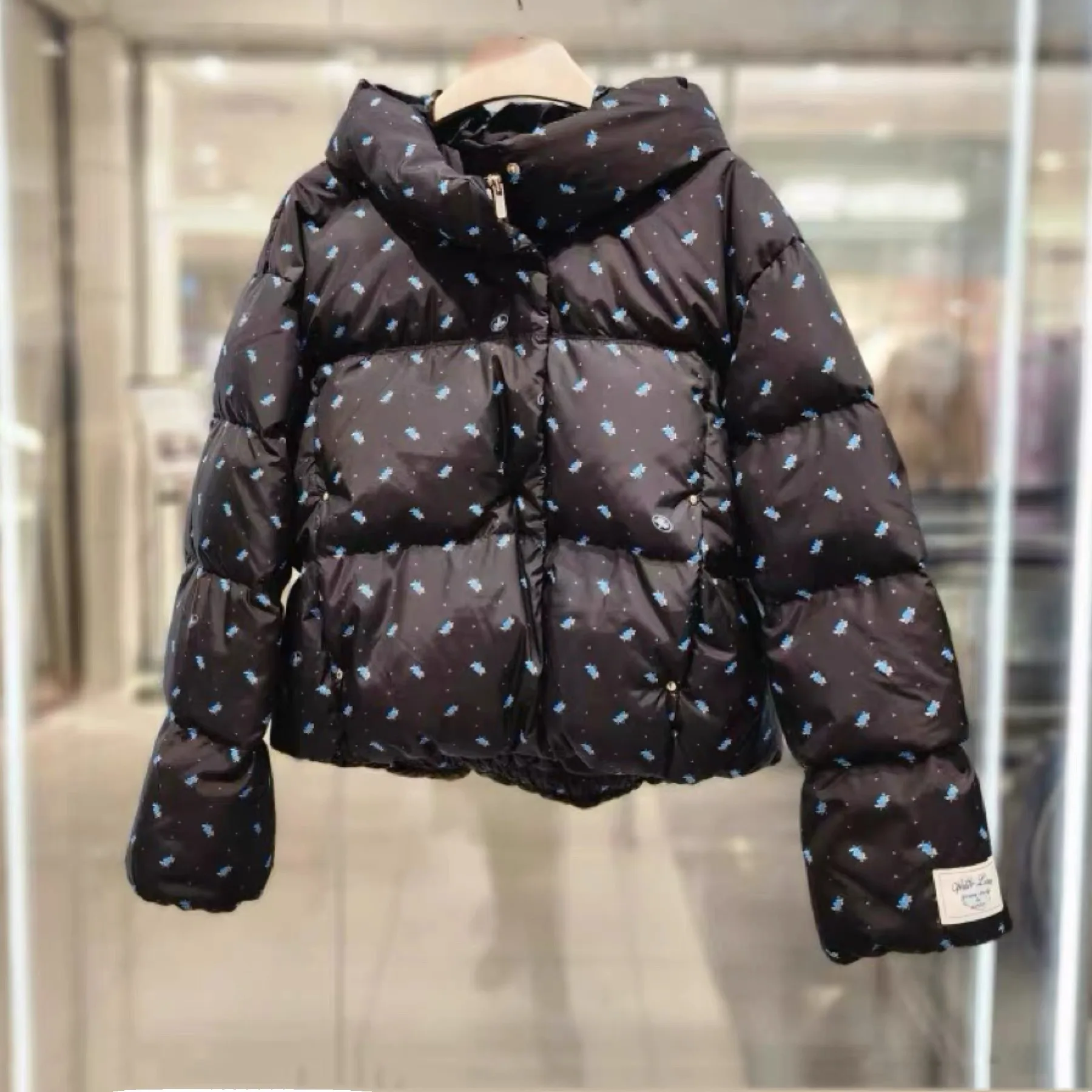 

Женская зимняя куртка Lemon Cheese Z0025 с капюшоном, цветочным принтом, теплая, универсальная, для повседневной носки, прямого кроя, с эффектом омоложения