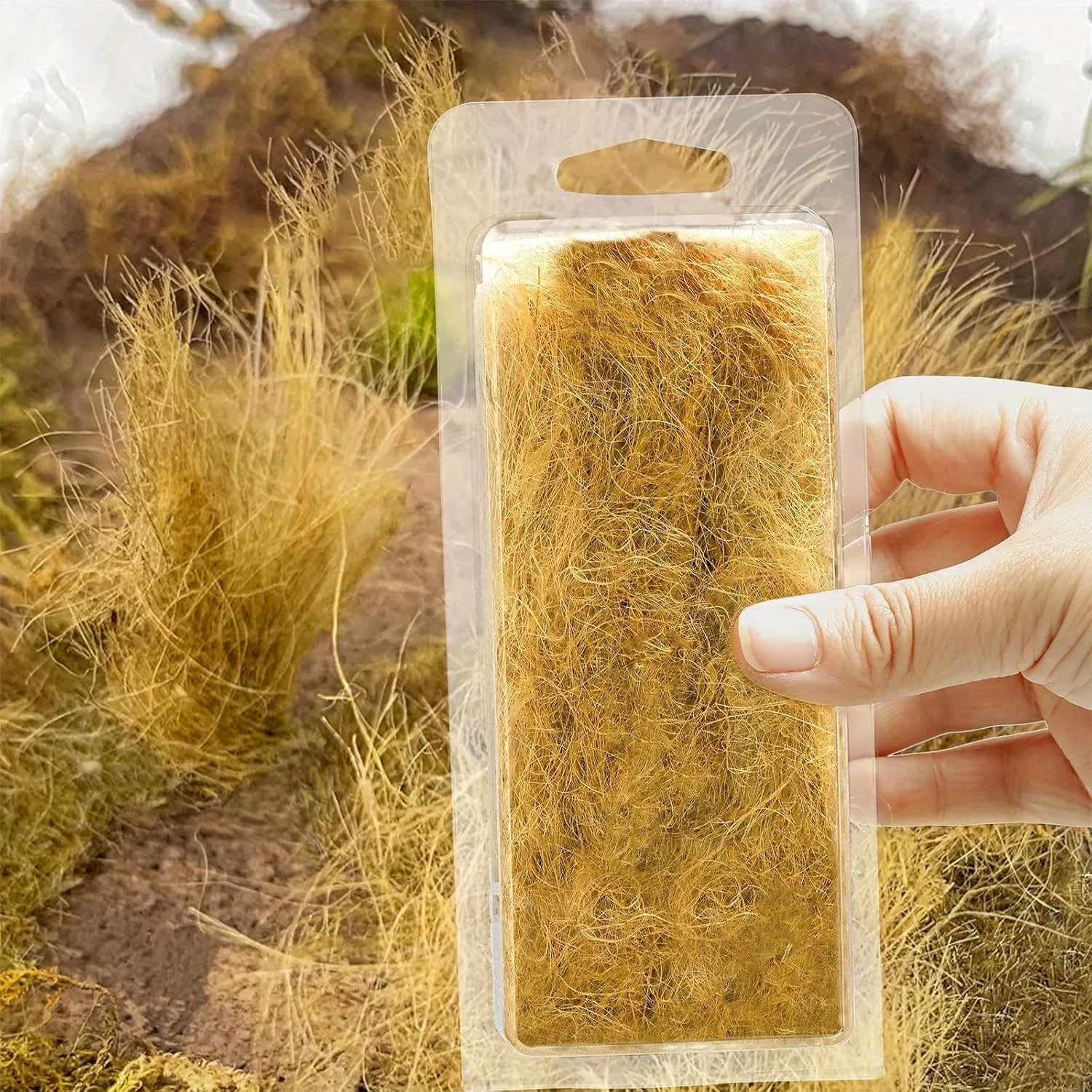 1Box Miniature Static Grass Tufts Model, Realistic Grass Clusters, Suable for Landscape Decoration, Model City Construction Dec