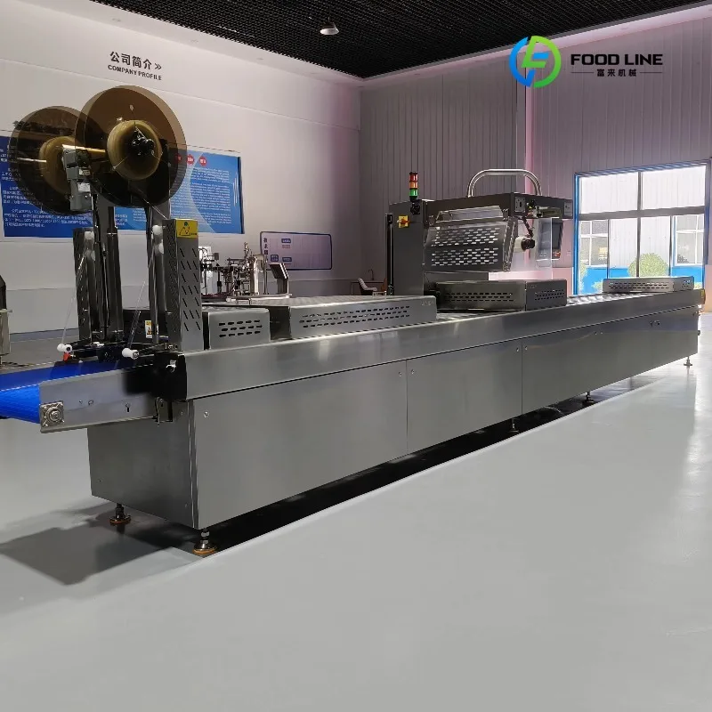 FL Custom Food Tray Package Forming PET Plastic Tray Sealing Rigid Film Thermoforming MAP Modified Atmosphere Packing Machine