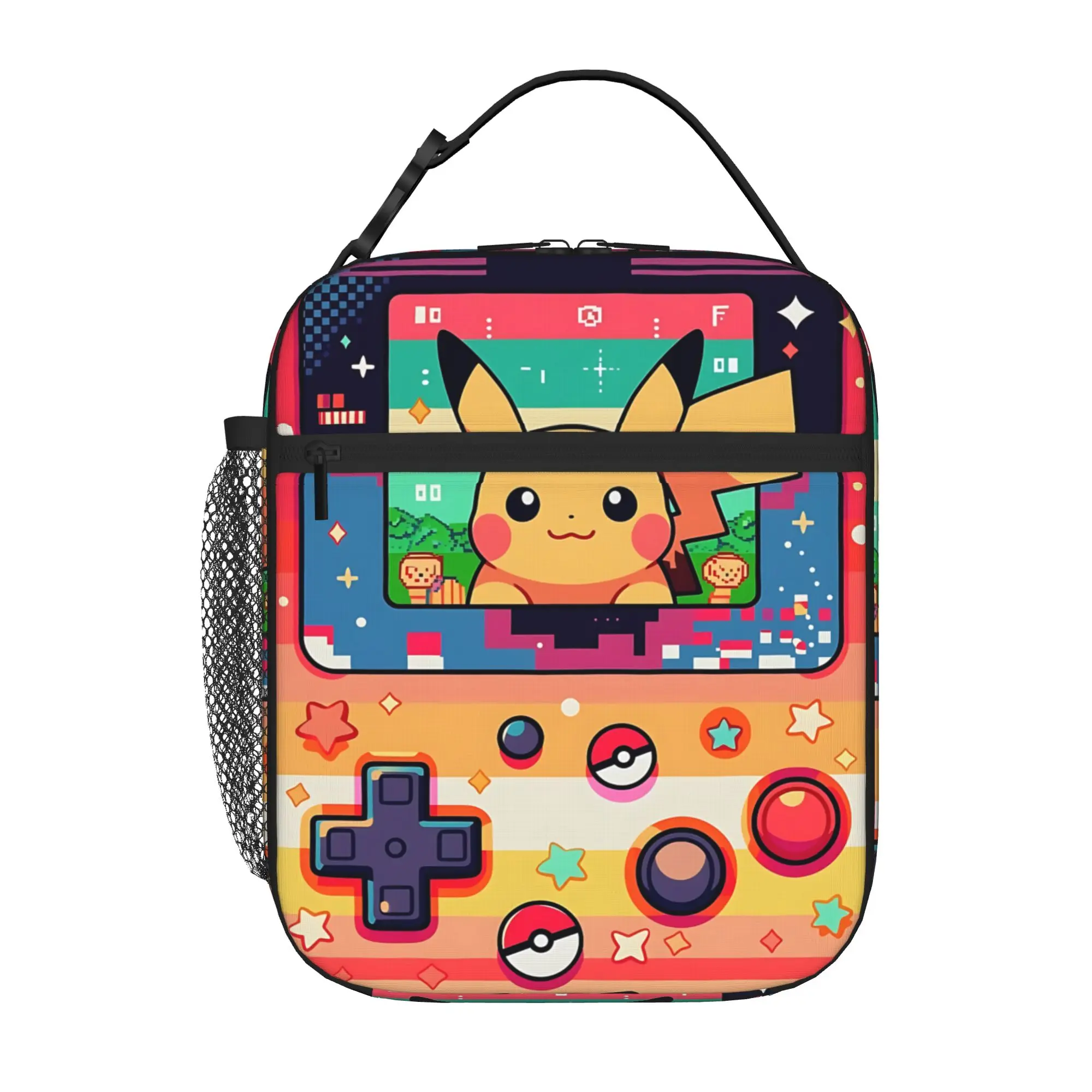 Pokemon Theme Insulated Lunch Bag Insulation Bento Pack Rice Bag Pikachu Meme bolsa Student Bento Lunch Handbag Insulation