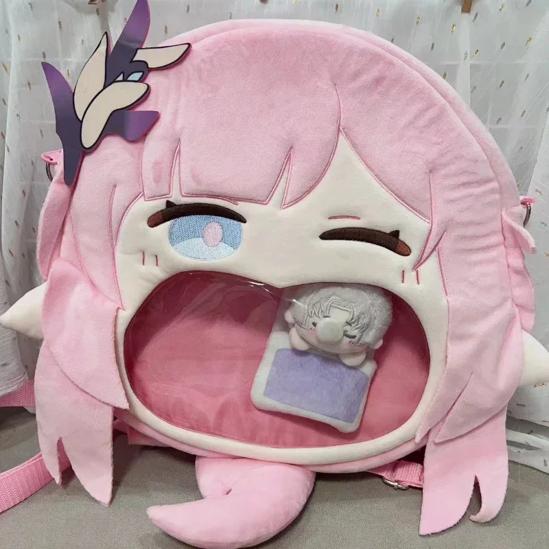 Sac à Dos en Peluche Transparent à Grande Bouche pour Fille, Itabag, Lolita, Elysia Cosplay, DIY, Honkai Impact 3, Cadeau Amusant