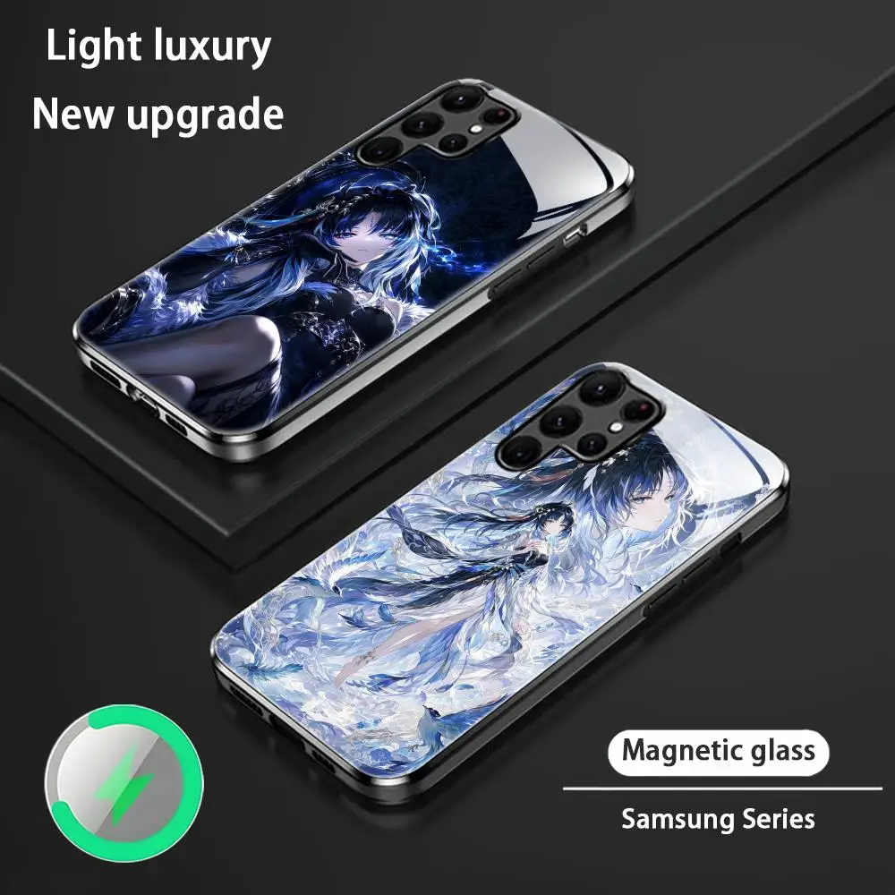 Wuthering Yangyang Xuanling Phone Case For Samsung S26 S25 S24 S23 S22 S21 S20 Plus Ultra FE Glass Magnetic Case