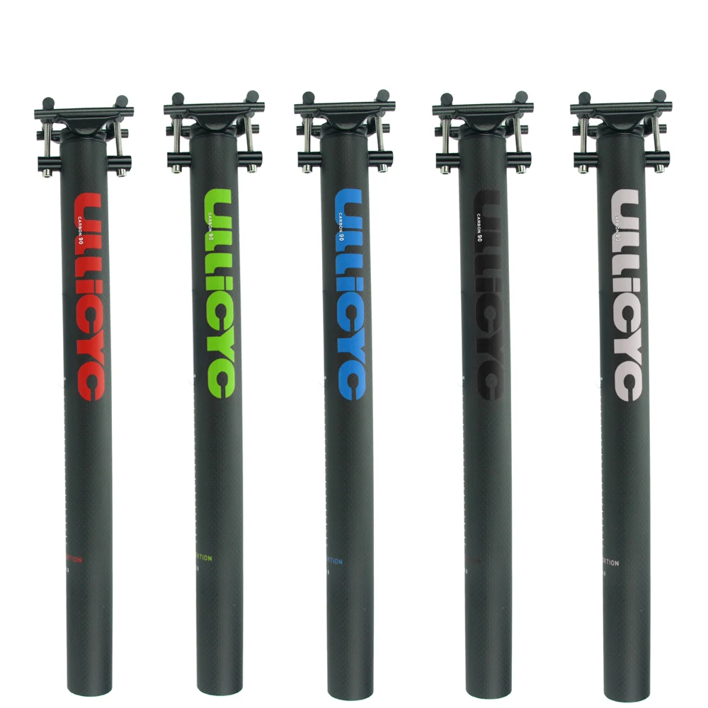 ULLICYC Carbon Seatpost 25.4/33.9/34.9mm Matte Bike Seat Post Length 400mm Seat Tube Bicycle Parts