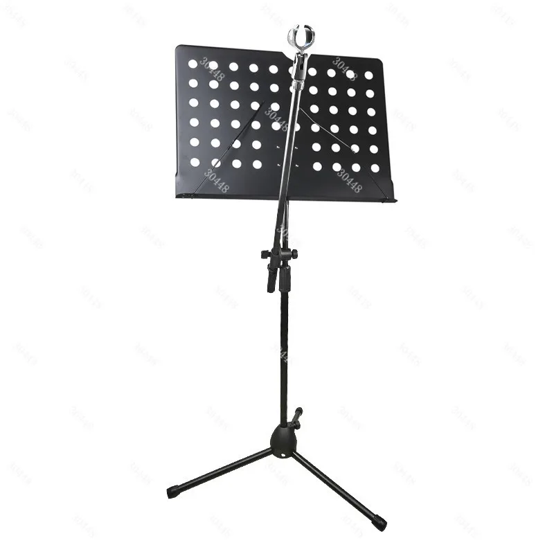 Microphone and Music Stand Combination - Integrated Microphone Stand with Music Stand