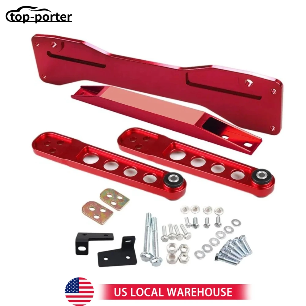 

1Set Red Rear Lower Control Arm Subframe Brace Tie Bar For 2001-2005 Honda Civic DX ES EX