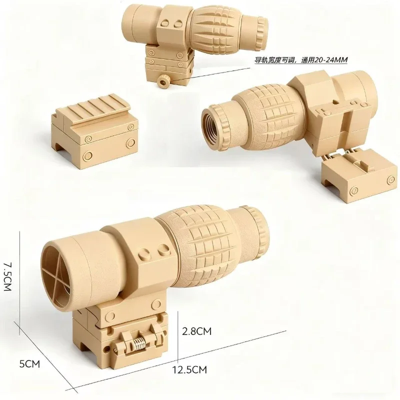 الأناناس للطي نطاق لعبة تلسكوب قابل للتعديل مسدس لعبة البصر الاطفال الأناناس نموذج ملحق بصري تلسكوب الأناناس #5