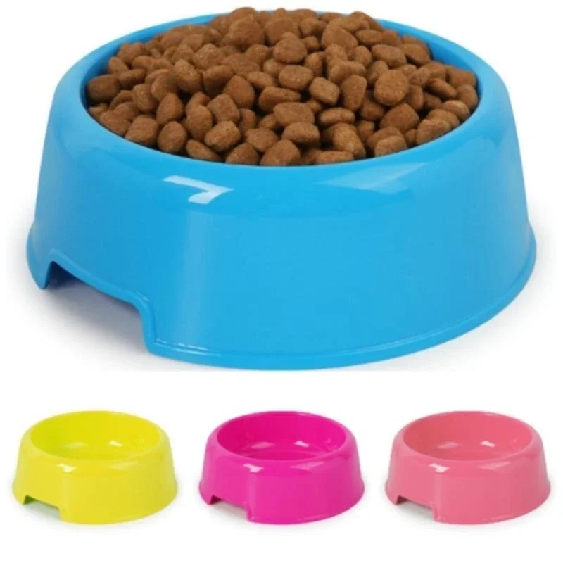 Cuencos de plástico para mascotas, plato de agua y alimentación, suministros para perros y gatos