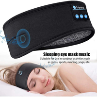 Sleep Mask Bluetooth Sleeping Earphones Headband Thin Soft Elastic Comfortable Wireless Music Headset Eye Mask For Side Sleeper